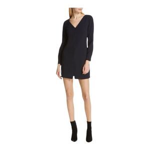 Club Monaco Women Button AccentsBlack Mini Dress Size 00‎